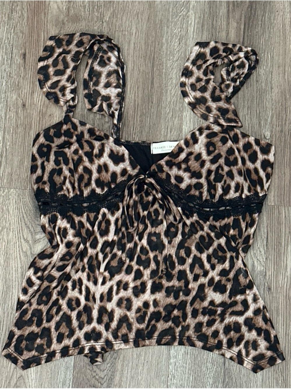 Leopard-Print Satin Cami - Brown Leopard